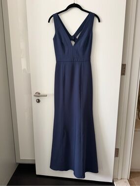 BCBGMaxAzria Deep Navy V-Neck Maxi Dress